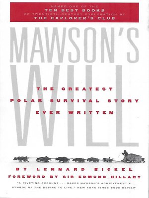 cover image of Mawson's Will